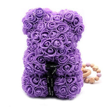 Load image into Gallery viewer, 2020 Brazil Hot Valentines Day Gift 25cm Red Bear Rose Teddy Bear Rose Flower
